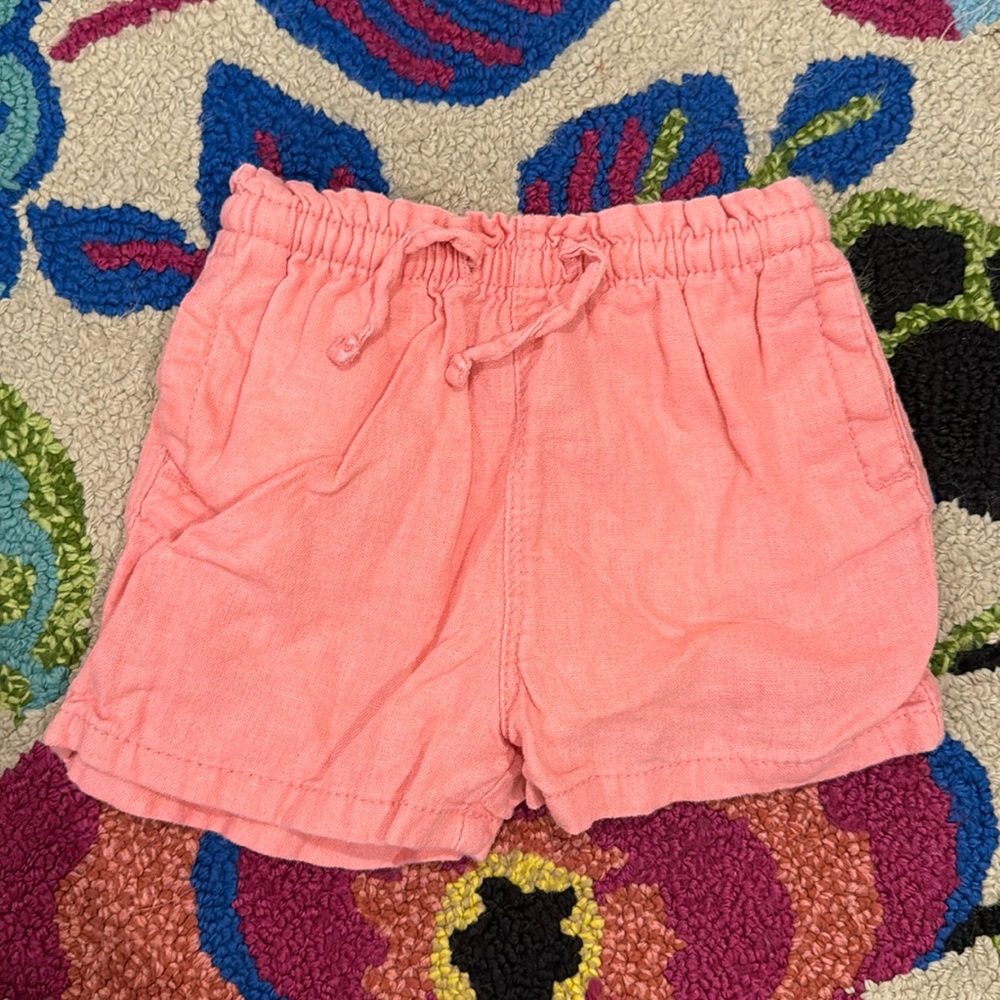 Old navy toddler linen shorts, coral size 2T